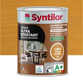 Vernis meubles et boiseries Biosourcé Syntilor effet chêne clair satiné 0,25L