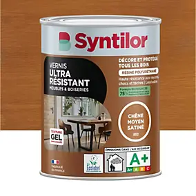 Vernis meubles et boiseries Biosourcé Syntilor effet chêne moyen satiné 0,25L