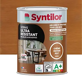 Vernis meubles et boiseries Biosourcé Syntilor effet chêne moyen mat 0,25L