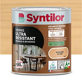 Vernis meubles et boiseries Biosourcé Syntilor incolore satiné 0,5L
