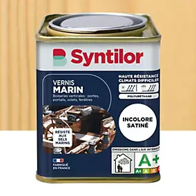 Vernis marin bois incolore satiné 0,25L Syntilor