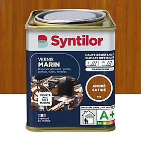 Vernis marin bois ambre satiné 0,25L Syntilor