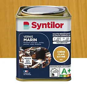 Vernis marin bois chêne clair satiné 0,25L Syntilor