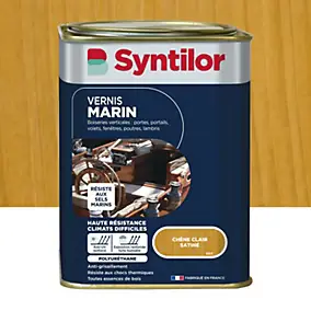 Vernis marin bois chêne clair satiné 1L Syntilor