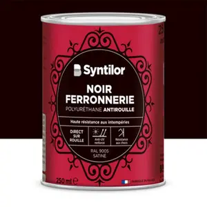 Peinture ferronnerie - noir satiné - 0,25 L