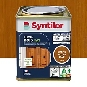 Vernis bois chêne Moyen mat Syntilor 0.25 L
