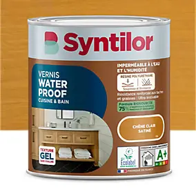 Vernis spécial cuisine et salle de bains chêne clair satin 0,5L Syntilor