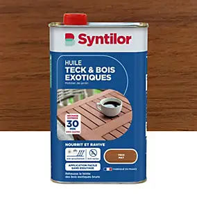 Huile extérieure teck & bois exotiques Syntilor 1L mat teck