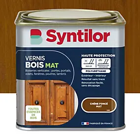 Vernis bois chêne foncé mat Syntilor 0.5 L