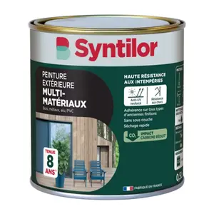 Peinture extérieure multisupport bleu capri satin 0,5 L