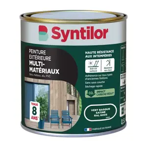 Peinture extérieure multisupport vert basque satin 2 L