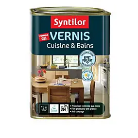 Vernis spécial cuisine et salle de bains chêne clair 1L Syntilor