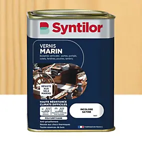 Vernis marin bois incolore satiné 1L Syntilor