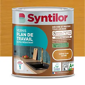 Vernis plan de travail Biosourcé Syntilor effet chêne clair satiné 0,5L