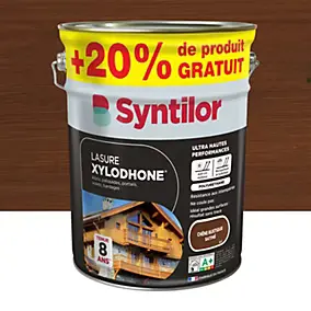 Lasure extérieure Xylodhone Syntilor chêne rustique satin 5L + 20% gratuit