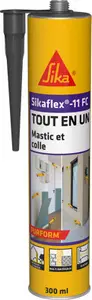 Mastic colle SIKAFLEX 11 FC, calfeutre, colle, étanchéifie anthracite