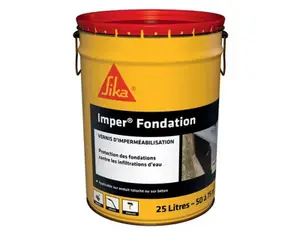 Vernis d'imperméabilisation pour les fondations, seau de 25 L