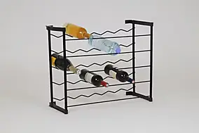 Range-bouteilles en acier noir 30 compartiments