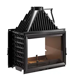 Foyer à bois en fonte Invicta 800 double face volet P928254 10 KW anthracite