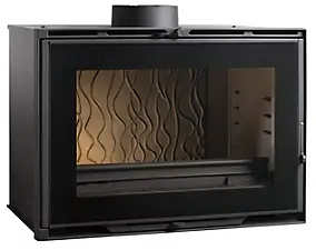 Insert à bois en fonte Invicta 800 Ga Turbo P968853 10kW anthracite