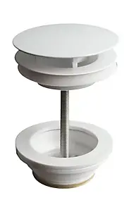 Bonde à écoulement libre blanc mat pour vasque Decotec Havana
