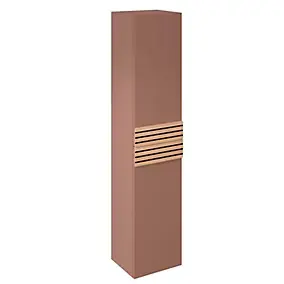 Colonne de salle de bains à suspendre ouverture droite Archi terracotta mat H. 160 x L. 35 cm