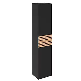 Colonne de salle de bains à suspendre ouverture droite Archi noir mat H. 160 x L. 35 cm