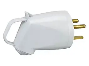 Fiche mâle Plexo 2 ports avec terre Legrand blanc 32A
