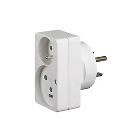 Adaptateur 2P+T fiche 16A + fiche 20A vers socle 32A Legrand