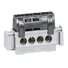 Bornier de phase Legrand 4 points noir