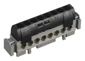 Bornier 8 bornes phase câble 1,5mm² à 16mm².