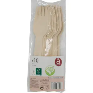 ACTUEL Fourchettes en bois compostables