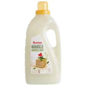 AUCHAN Lessive liquide Savon de Marseille 37 lavages 2l