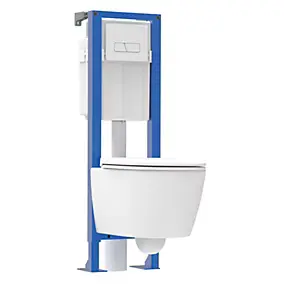 Pack WC suspendu sans bride Siamp Nacre