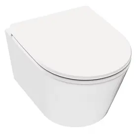 Cuvette WC suspendue sans bride avec abattant déclipsable et frein de chute Siamp