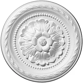 Rosace polystyrène Danielle ø30 cm blanc