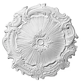 Rosace polystyrène Eleonora ø44 cm blanc