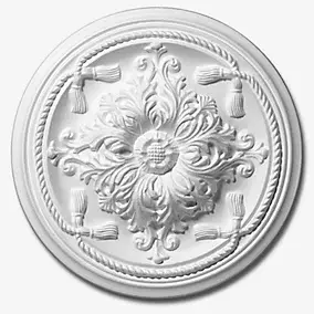 Rosace polystyrène Esmeralda ø45 cm blanc