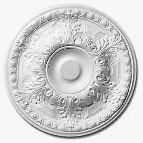 Rosace polystyrène Emilia ø50 cm blanc