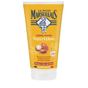 LE PETIT MARSEILLAIS Crème mains nutrition karité amande douce et argan peaux très sèches 75ml