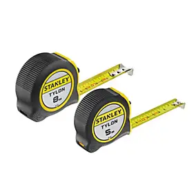 2 Mètres rubans mesures - mesure L.5m et L.8m - magnétique - marquage simple face - Stanley Tylon 30-657