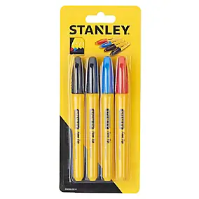 Marqueur à pointe fine multicolore Stanley - 4 pièces