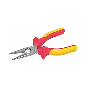 Pince à bec 1/2 ronds longs isolée Stanley 210 mm
