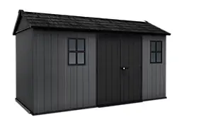 Abri de jardin NEWTON PLUS 1375 KETER L413 x P230 x H246 cm 9,5 m² coloris gris anthracite
