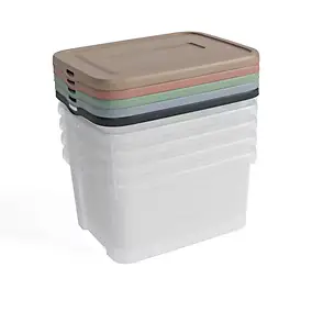 Boîte de rangement en plastique 25 L Handy Keter vendue par 5 pièces