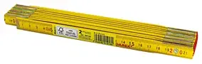 Mètre pliant en bois laqué Fischer Darex 2m