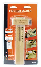 Trusquin de menuisier en bois Fischer Darex l.18.5 cm x L.7.5 cm