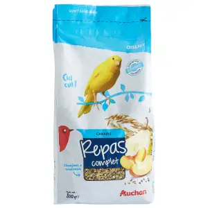 AUCHAN Repas complet graines pour canaris 800g