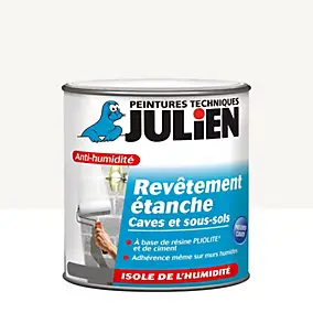 Revêtement étanche à base de résine pliolite pour caves et sous sols Julien mat blanc mat 2,5L