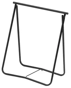Tréteau pliant en acier multi-usage noir 74 x 74 cm
